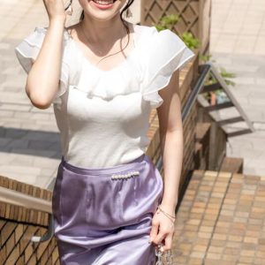 非対称パールシルクマーメイドスカート